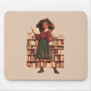 Tapis De Souris Dark Academia Black Girl Library