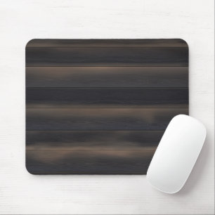 Tapis De Souris Dark Japandi Bois Carbonisé Charbon Minimaliste