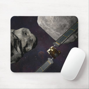 Tapis De Souris Dart Spacecraft Et Le Liciacube Avant Impact