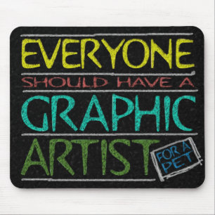 Tapis de souris d'artiste graphique d'animal
