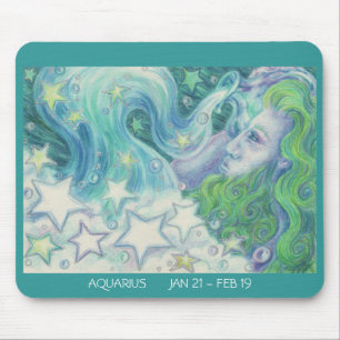 Tapis De Souris Dates du Zodiac Aquarius mousepad