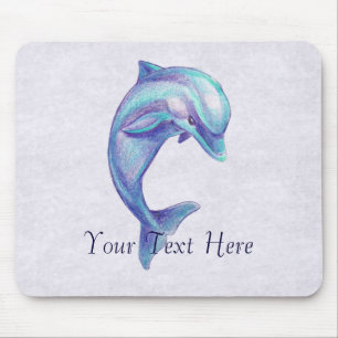 Tapis De Souris Dauphin bleu Mousepad