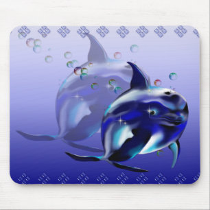 Tapis De Souris Dauphin bleu Mousepad