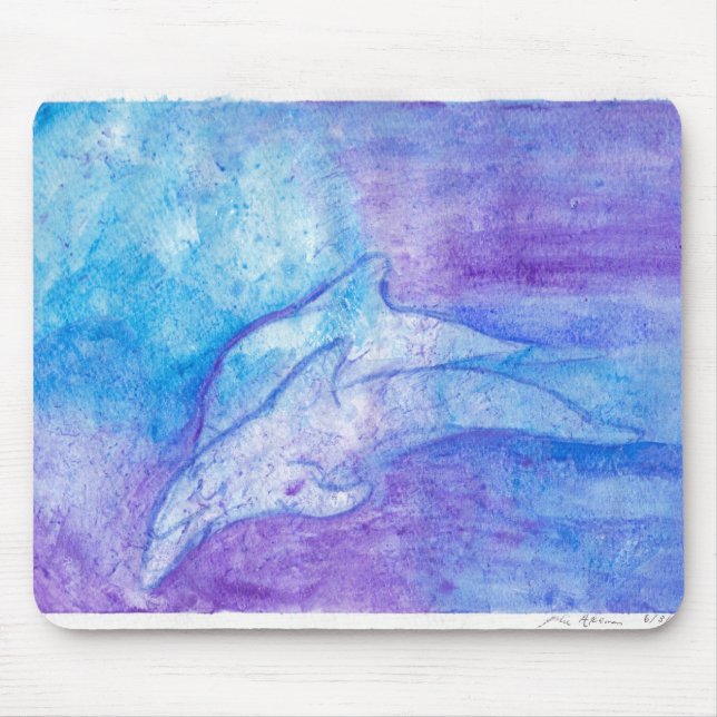 Tapis De Souris Dauphins dans le bleu (Devant)