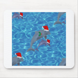 Tapis De Souris dauphins de santa claus