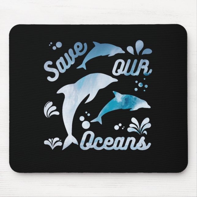 Tapis De Souris Dauphins / Sauvez nos océans (Devant)