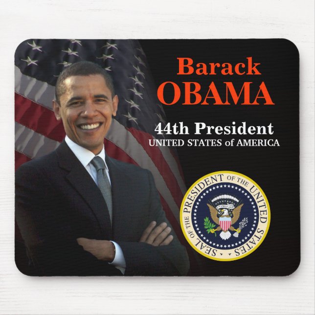 Tapis De Souris Day Mousepad de Barack Obama du Président (Devant)