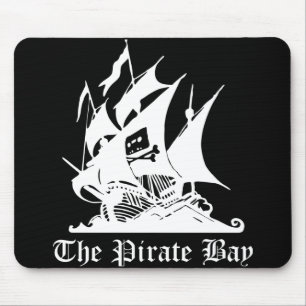 Tapis de souris de baie de pirate - version noire