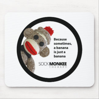 Tapis de souris de banane de thérapie de Monkee de