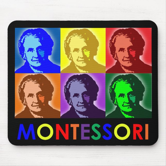 Tapis de souris de Bruit-Art de Maria Montessori (Devant)