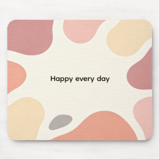 Tapis de souris de bureau moderne Morandi abstrait