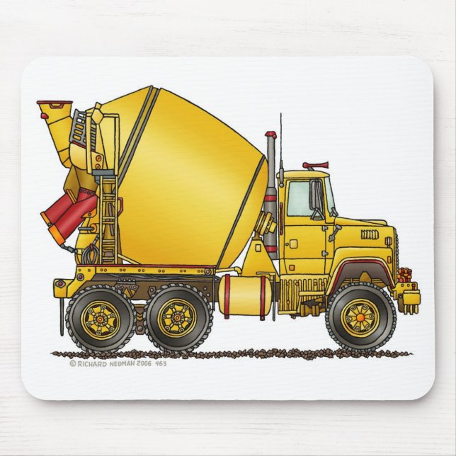 Tapis de souris de camion de mélangeur concret (Devant)