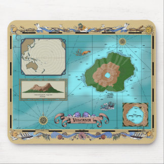 Tapis de souris de carte de Vulcania