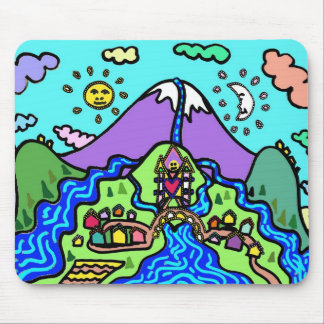 Tapis de souris de chalet de rivière