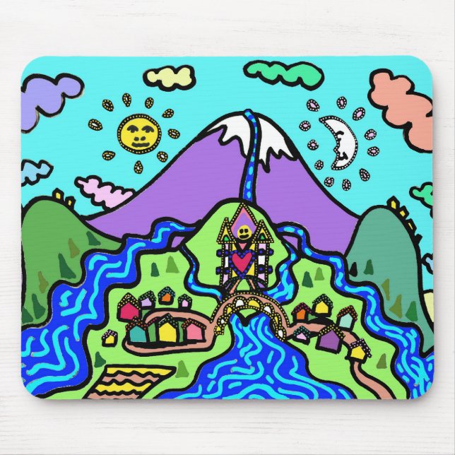 Tapis de souris de chalet de rivière (Devant)
