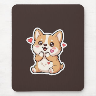 Tapis de souris de chiot Corgi Kawaii Mignon