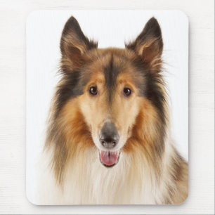 Tapis de souris de chiot Rough Collie adoré