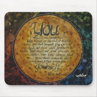 Tapis de souris de citation de Walt Whitman par