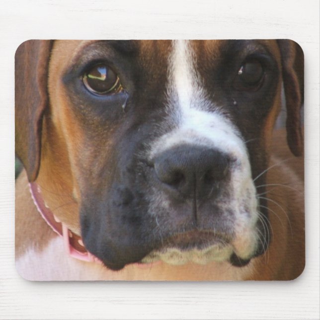 Tapis de souris de conception de chien de boxeur (Devant)