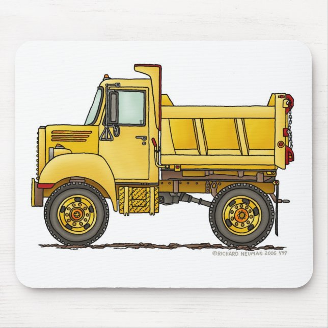 Tapis de souris de construction de camion à benne (Devant)
