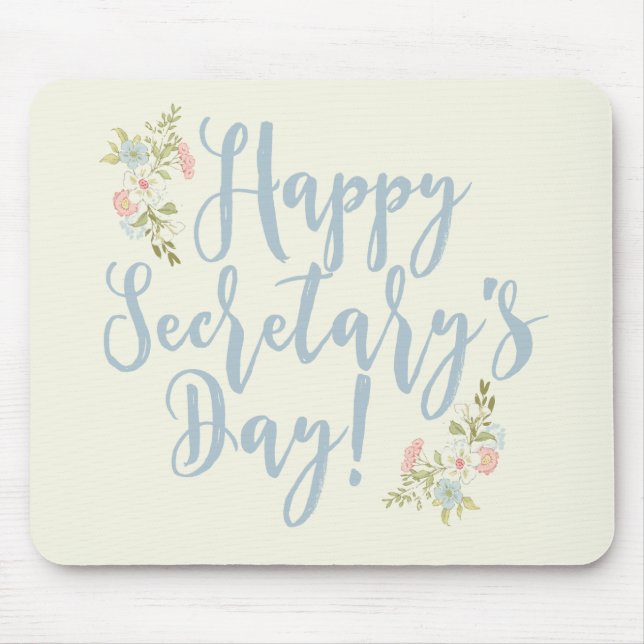 Tapis de souris de Day Gift de secrétaire heureux (Devant)
