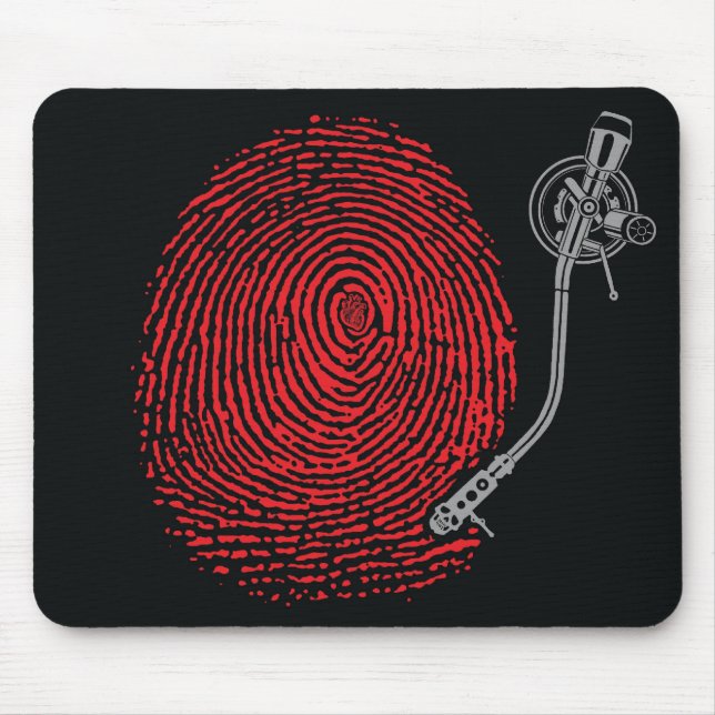 Tapis de souris de disque de thumbprint d'Emek (Devant)