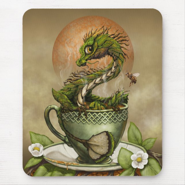 Tapis de souris de dragon de thé (Devant)