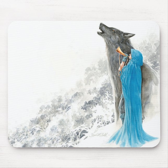 Tapis de souris de fables (bleu et Bigby de (Devant)