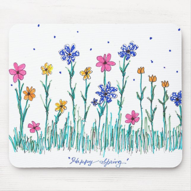 Tapis de souris de fleur (Devant)