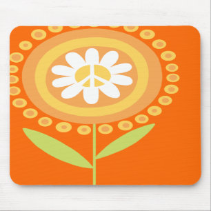 Tapis de souris de fleur de paix
