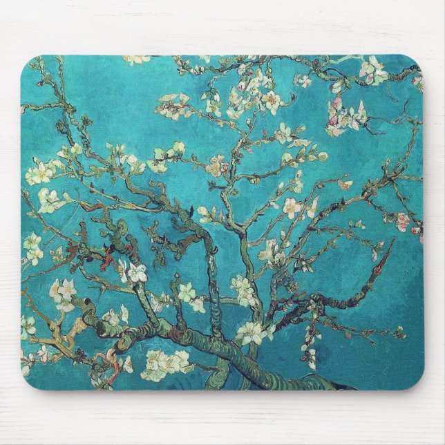 Tapis de souris de fleurs d'amande de Van Gogh (Devant)