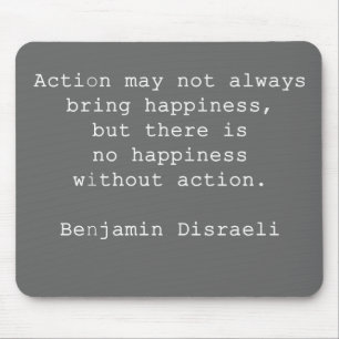 Tapis de souris de gris de citation de Disraeli