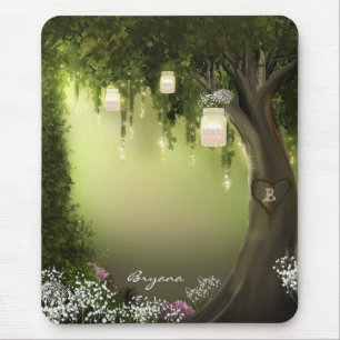 Tapis de souris de jardin de forêt enchanté par