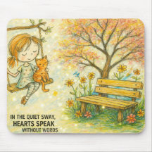 Tapis de souris de jardin pour fille fantaisiste e