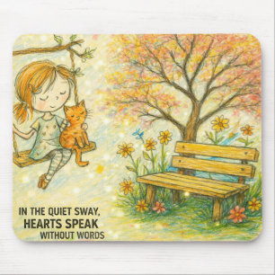 Tapis de souris de jardin pour fille fantaisiste e