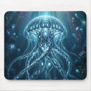 Tapis de souris de jeu Méduse Bioluminescente Éthé