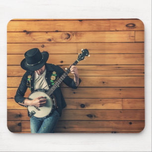 Tapis de souris de joueur de banjo