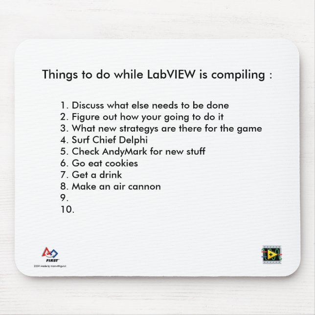 Tapis de souris de LabVIEW (Devant)