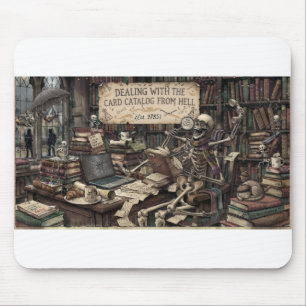 Tapis de souris de livre de fantaisie de bibliothé