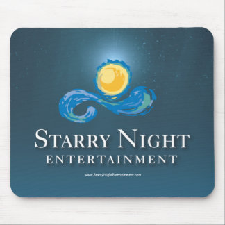 Tapis de souris de logo de nuit étoilée