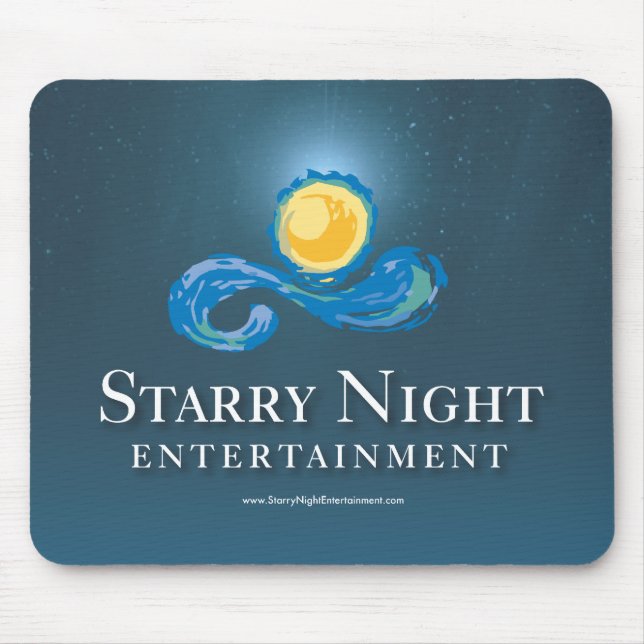 Tapis de souris de logo de nuit étoilée (Devant)