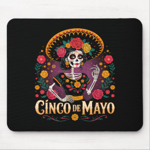 Tapis De Souris De los muertos la catrina sugar skull cinq mai