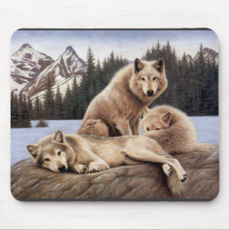 tapis de souris de loup