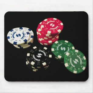 Tapis de souris de motif de jetons de poker
