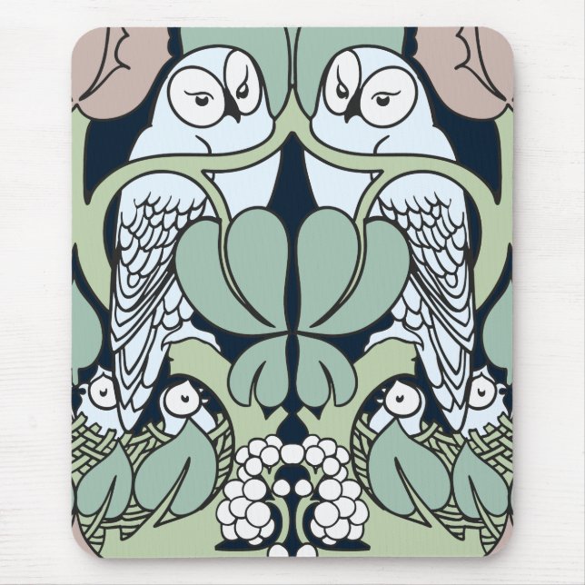 Tapis de souris de motif de nid de hibou de (Devant)