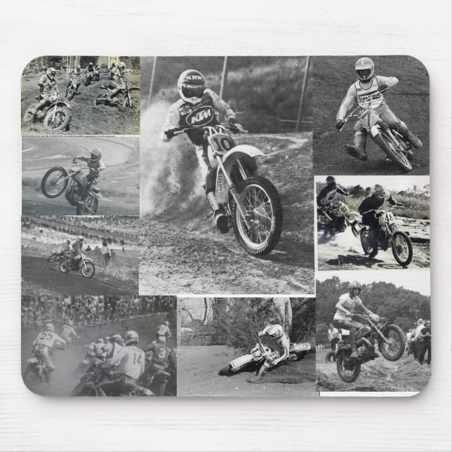 Tapis de souris de motocross de vieille école (Devant)