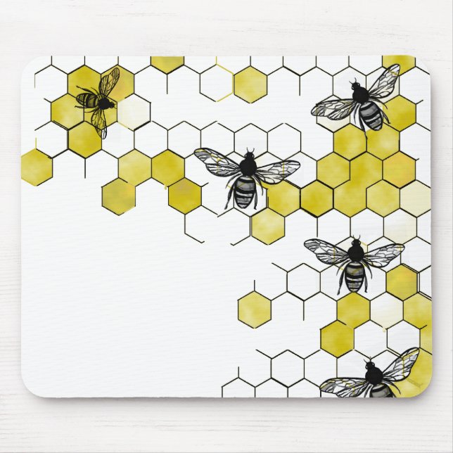Tapis de souris de nid d'abeilles d'abeille de (Devant)