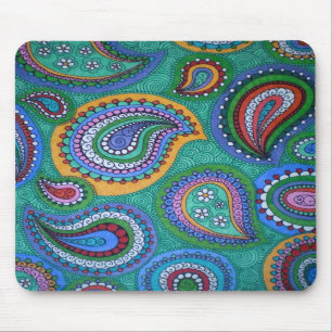 Tapis de souris de Paisley de ressort