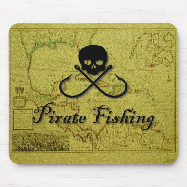 Tapis de souris de pêche de pirate (Devant)