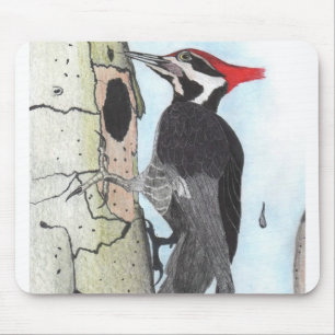 Tapis de souris de pivert de Pileated
